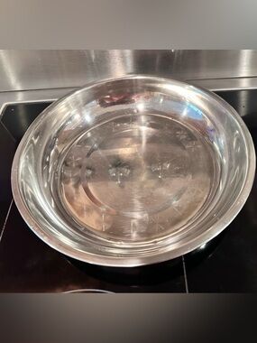Stainless Steel Serving Bowl 10” Food Water - Shiny Silver Finish